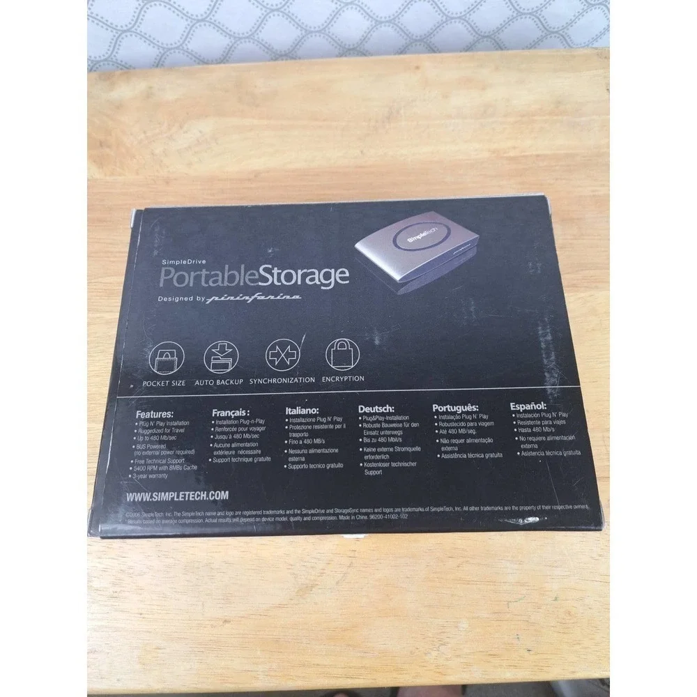 Simple Tech simple drive portable storage 80GB USB 2.5 new in open box